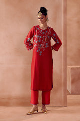 Red Kurta Set