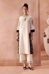 Ivory/ Black Kurta Set (RTS)