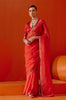 Vaani Kapoor in Red Multi Hued Dori Embroidered Organza Saree