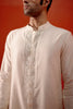 Ivory Front Open Self Embroidered Chanderi Kurta Set