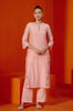 Blush Pink Embroidered Silk Chanderi Kurta Set
