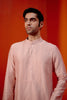 Blush Pink Self Embroidered Chanderi Kurta Set
