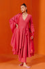 Rani Pink Angrakha Style Embroidered Anarkali Set