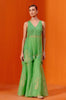 Green Multi Hued Dori Embroidered Sharara Set