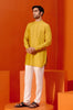 Mustard Embroidered Chanderi Kurta Set