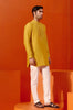 Mustard Embroidered Chanderi Kurta Set