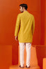 Mustard Embroidered Chanderi Kurta Set