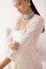 Ivory Patra Embellished Silk Chanderi Anarkali Set