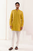Mustard Cotton Silk Blend Embroidered Kurta Set