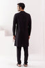 Black Kurta Set with Pin Tucks Bundi