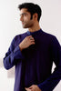 Navy Cotton Silk Blend Pin Tucks Kurta Set