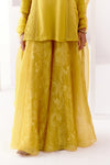 Mustard Embroidered Sharara Set