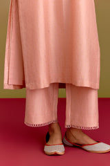 Pink handpaint kurta set (RTS)