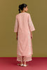 Pink woven kurta set