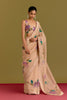 Beige Handpaint Saree Set