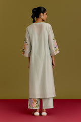 Powder Blue handpaint kurta set