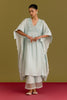 Powder Blue Cotton Silk Satin Kaftan set