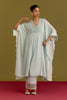 Powder Blue Cotton Silk Satin Kaftan set