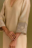 Beige handpaint kurta set