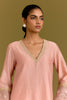Pink handpaint kurta set