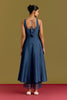 Blue Cotton Silk Satin Anarkali set