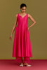 Fuchsia Cotton Silk Satin Anarkali set
