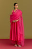 Fuchsia Cotton Silk Satin Anarkali set