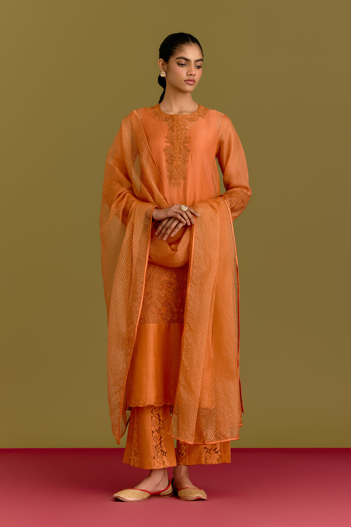 Orange kurta set