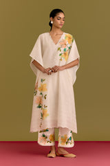 Ivory handpaint kaftan set