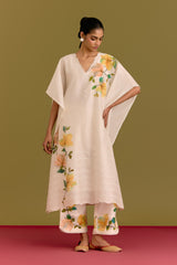 Ivory handpaint kaftan set