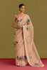 Beige Handpaint Saree Set