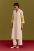 Ivory yellow embroidered kurta set