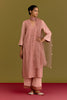 Pink hand block print kurta set
