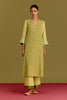 Lime Green hand block print kurta set