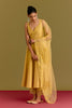 Akansha Ranjan Kapoor in Yellow Cotton Silk Satin Anarkali set