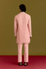 Pink Woven Embroidered Kurta Set