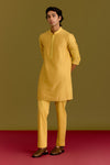 Mustard Embroidered Kurta Set