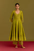 Green Silk Chanderi Anarkali set