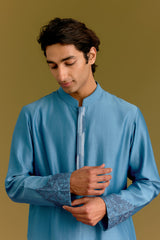 Blue Embroidered Kurta set
