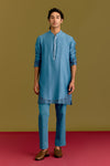 Blue Embroidered Kurta set