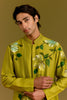 Green Handpainted Kurta set