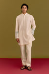 Ivory/Blue Embroidered Kurta set