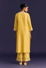 Yellow Silk Chanderi Embroidered Kurta Set