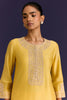 Yellow Silk Chanderi Embroidered Kurta Set