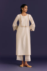 Ivory Embroidered Kurta Set
