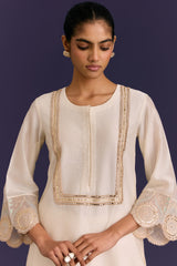 Ivory Embroidered Kurta Set