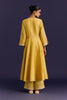 Yellow Cotton Silk Blend Embroidered Anarkali Set