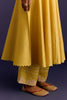 Yellow Cotton Silk Blend Embroidered Anarkali Set
