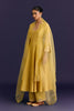 Yellow Cotton Silk Blend Embroidered Anarkali Set