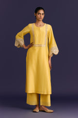 Yellow Embroidered Kurta Set